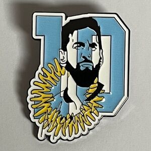 Messi 10 Argentina Miami Soccer Futbol Hat Pin Pins Hats Bag Fitted Blue White